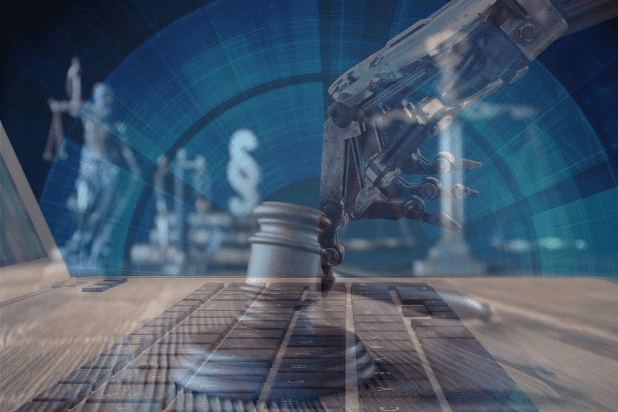 compose your own automated legal workflow with Alf, robotic hand and hammer